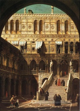 Canaletto Painting - Escalera de los Gigantes 1765 Canaletto
